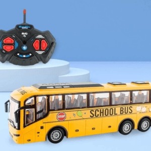 1:30 RC School Bus with LED Lights – Remote Control Toy for Kids - Image 3