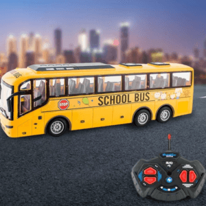 1:30 RC School Bus with LED Lights – Remote Control Toy for Kids - Image 4