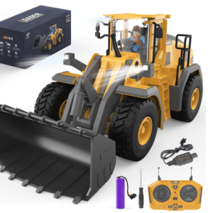 2.4GHz 9-Channel RC Wheel Loader 1:20 Scale | Construction Vehicle with Lights & Sound for Kids