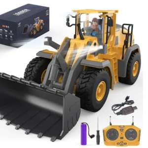 2.4GHz 9-Channel RC Wheel Loader 1:20 Scale | Construction Vehicle with Lights & Sound for Kids