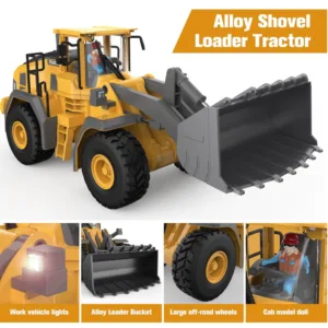 Alternative view of 2.4GHz 9-Channel RC Wheel Loader 1:20 Scale | Construction Vehicle with Lights & Sound for Kids