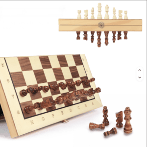 Alternative view of Magnetic Wooden Chess Set – Portable Folding Chess Board with Pieces, Ideal Gift for Adults & Kids