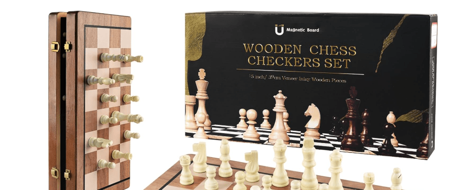 Magnetic Wooden Chess Set – Portable Folding Chess Board with Pieces, Ideal Gift for Adults & Kids - Image 7